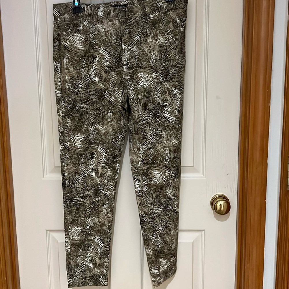 Snake print straight ankle pant.